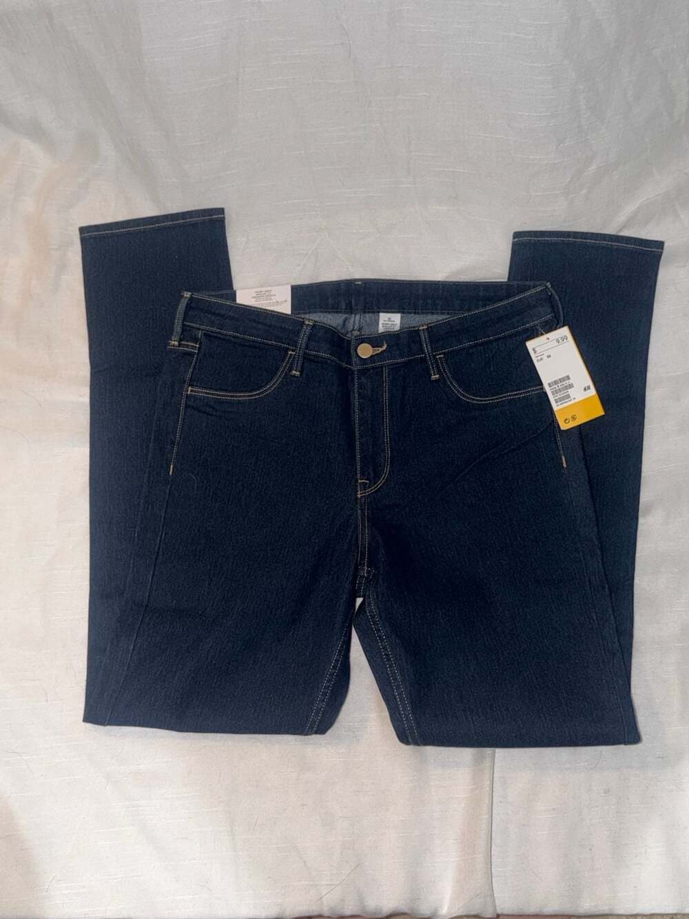 H&M Skinny Ankle Jeans Size 32 Dark Blue Denim